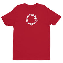 powered by freedom motivational reminder men's short-sleeve t-shirt